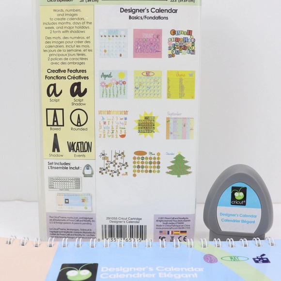 Cricut Designer's Calendar 29-1055 Cricut Cartridge Phrases Months - Picture 2 of 2